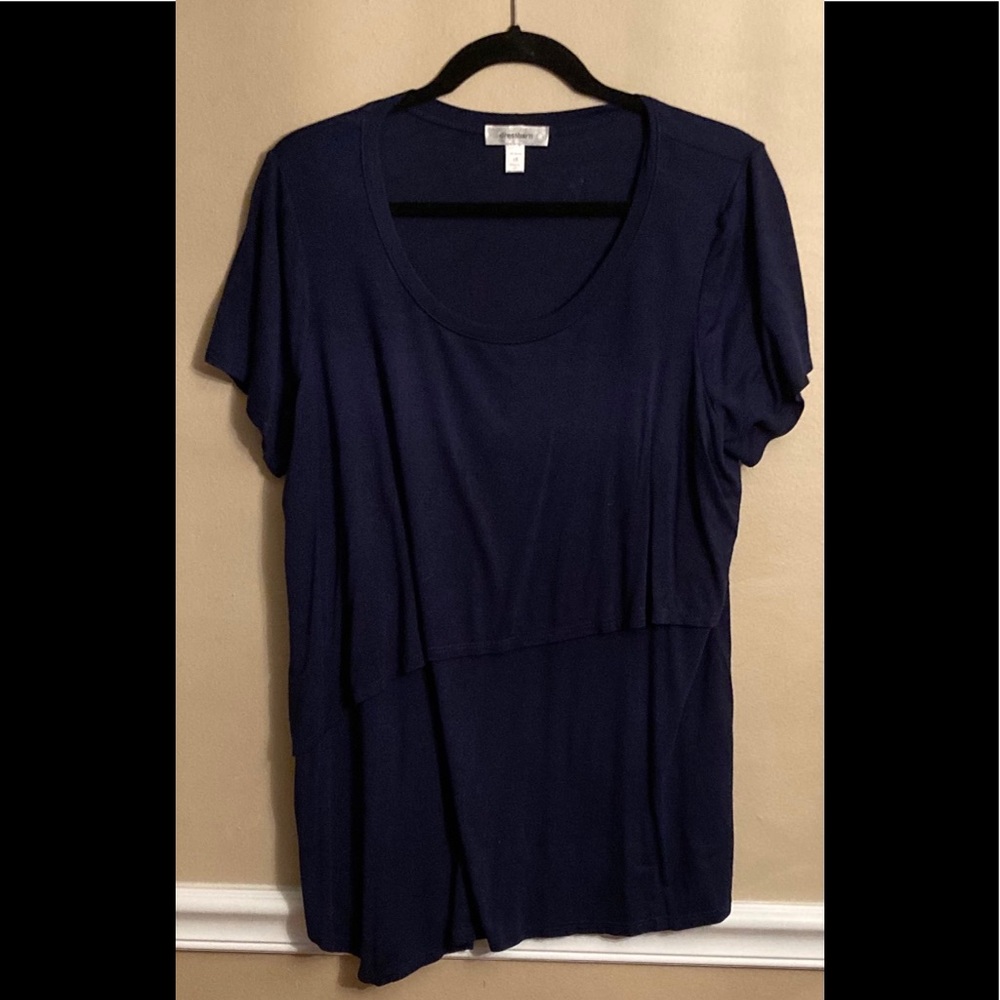 Dressbarn beautiful blue short sleeve shirt